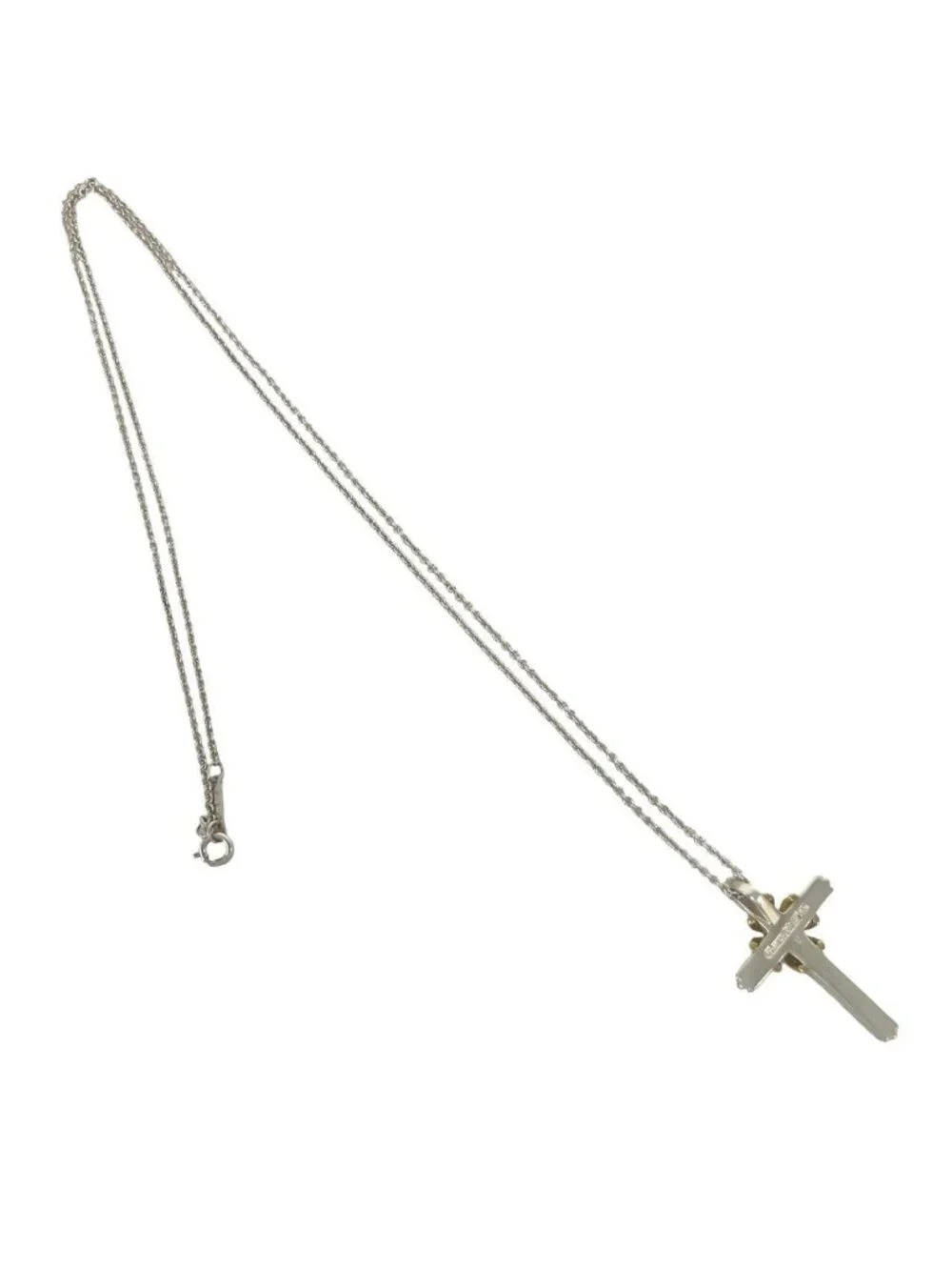 Tiffany & Co Vintage Signature Cross Necklace Silver